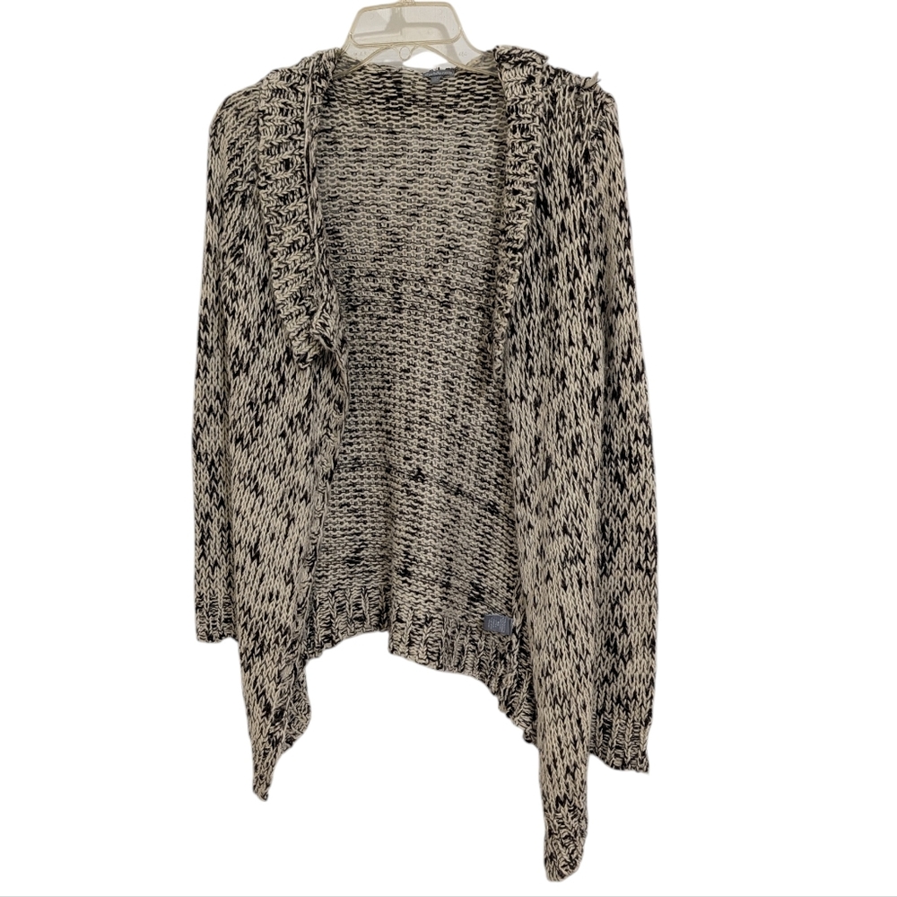 Charlotte Russe Knit Cardigan Brown And Cream Women's XS